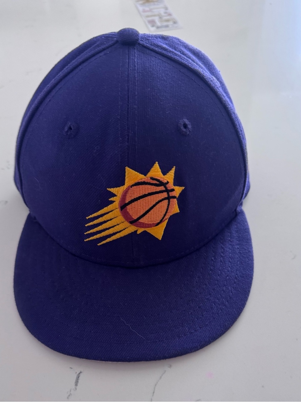 New Era Kids Phoenix Suns Purple Basketball Cap Yellow & Orange Logo size 6 3/4